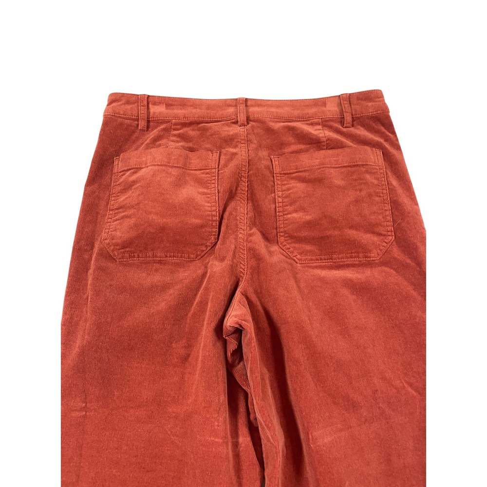J.Crew Wide Leg Corduroy Pants Burnt Orange Rust High Rise Womens 29 - Picture 4 of 14